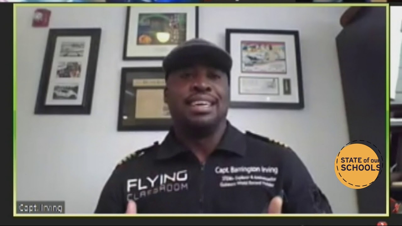 Capt. Barrington Irving, the 1st Black man to fly solo across the earth, inspires students