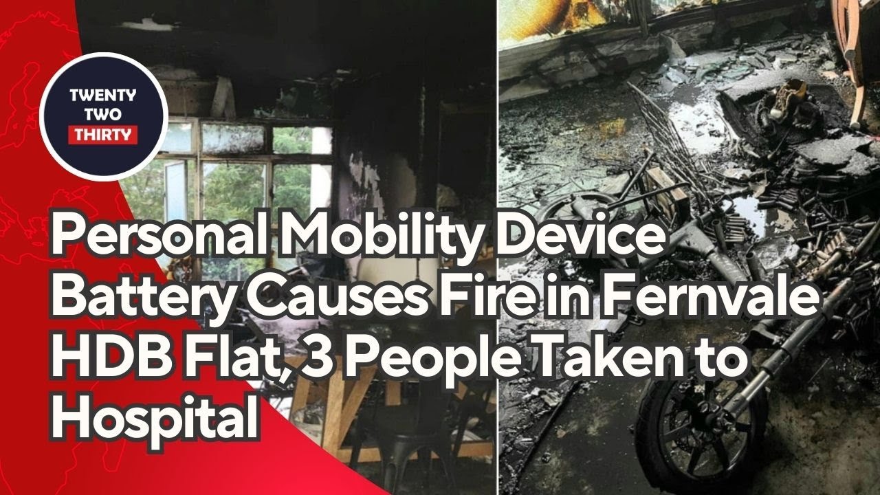 Personal Mobility Device Battery Causes Fire in Fernvale HDB Flat, 3