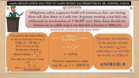 SOLUTION TO NAHPI PHYSICS 2022