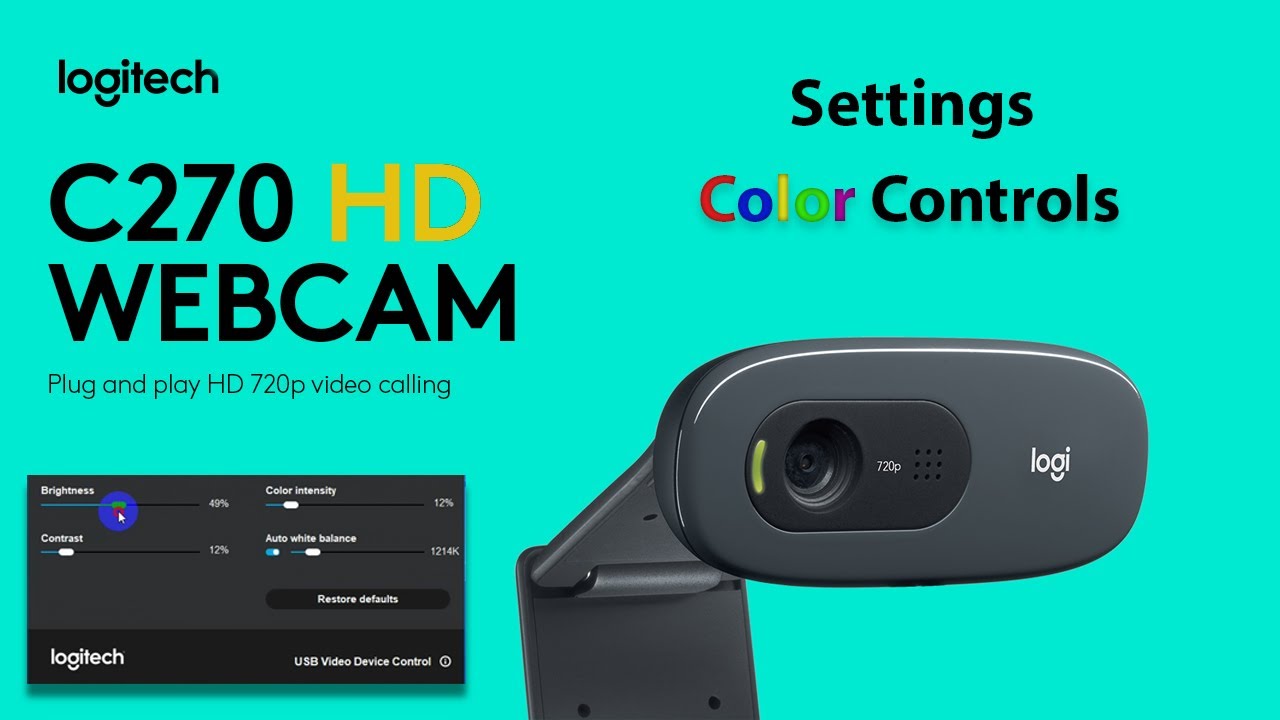How To Adjust Logitech Webcam Settings Tutorial - YouTube