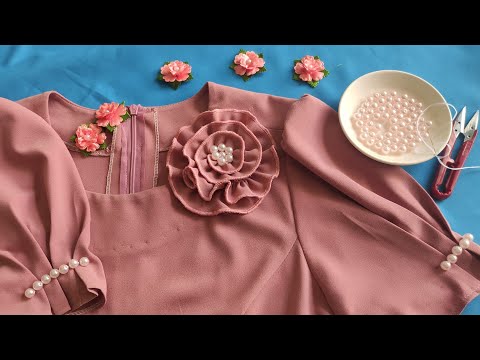 Video Cách làm bông hoa bằng vải l Kết cườm nhụy hoa l Trang... - youtube