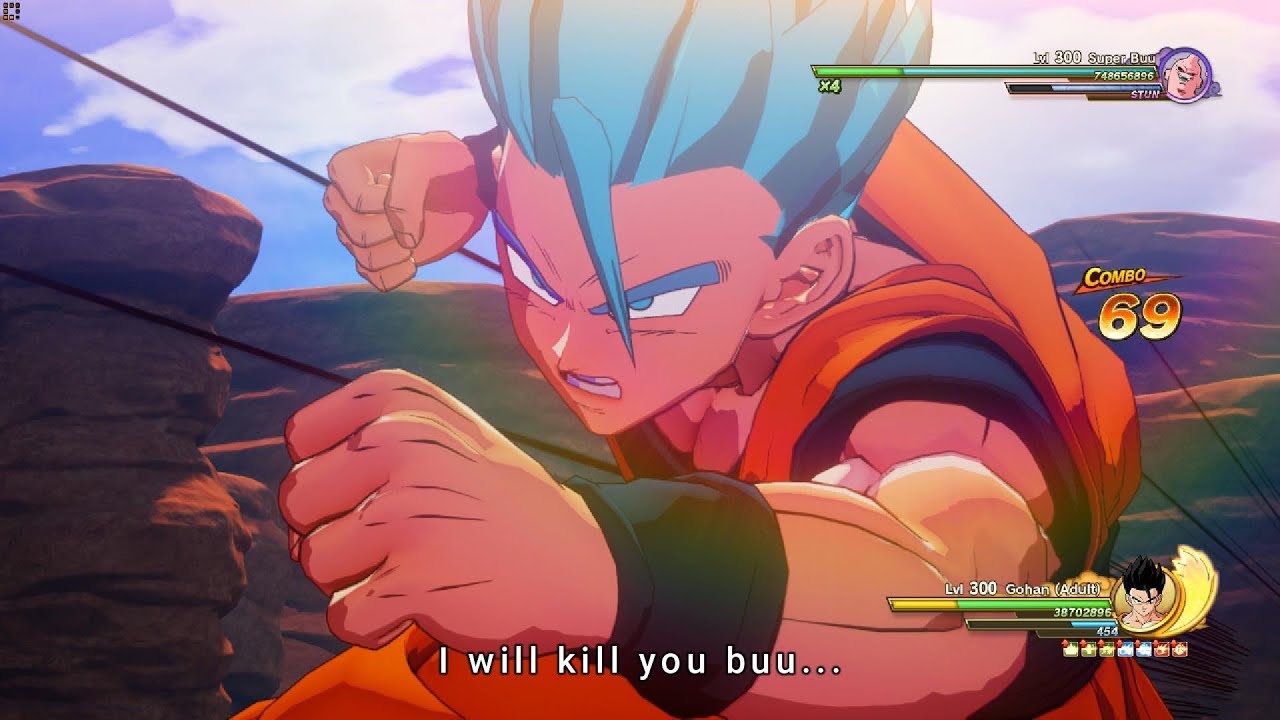 i will kill you buu! Gohan Ultimate blue Vs Super buu dragon Ball ...