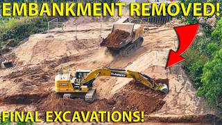 Whitchurch Canal Breach Update, Last Embankment Removed!