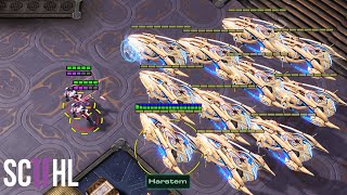 Harstems Epic Mass Carrier Transition- Starcraft 2: Harstem vs. Cure