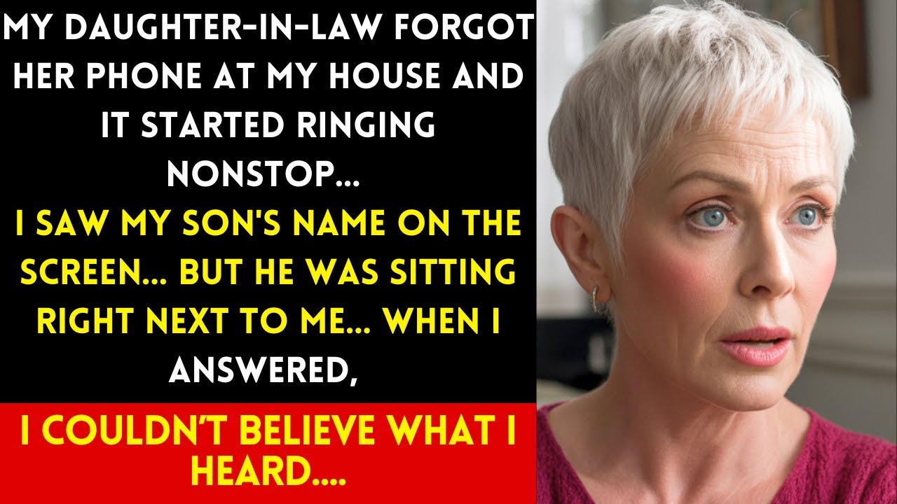 MY DIL'S PHONE STARTED RINGING. I SAW MY SON'S ON THE SCREEN, BUT HE WAS SITTING RIGHT NEXT TO ME...