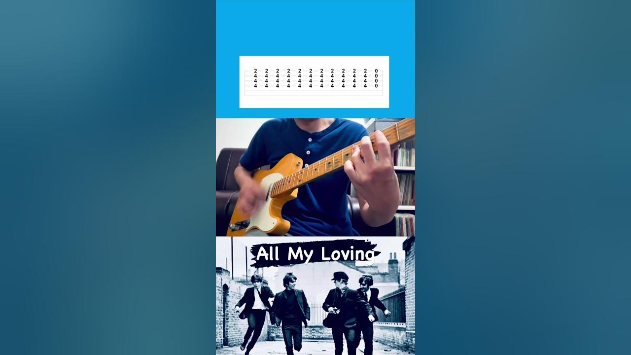 【TAB】All My Loving / The Beatles【Backing guitar】#60s#johnlennon#fender#shorts#telecaster#ビートルズ#ギター