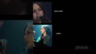 one of the girl Slena Gomez Vs Jennie 😍 wow so beautiful song and voice 💓🤩