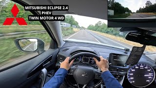 MITSUBISHI ECLIPSE 2.4 PHEV TWIN MOTOR 4WD TOP MAX SPEED ON GERMAN AUTOBHAN