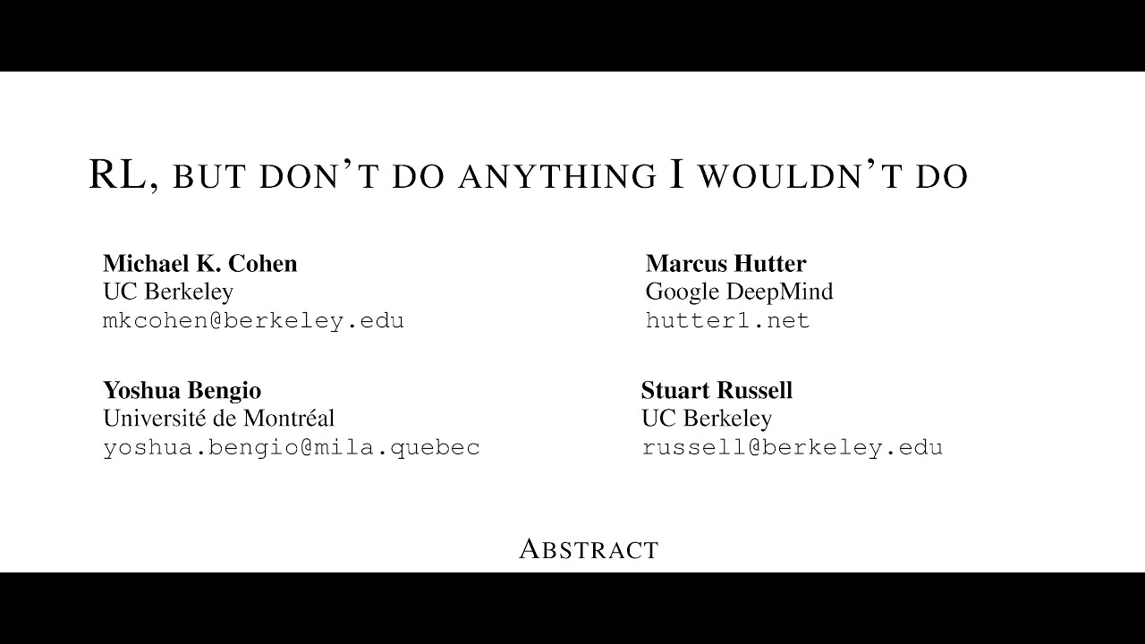 RL, but don't do anything I wouldn't do - YouTube