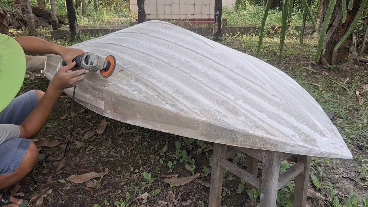 Thuyền câu 3m, tự làm bằng keo composite (phần 2) - DIY fishing boat with composite material (clip2)