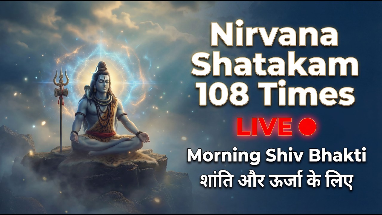 Nirvana Shatkam 108 Times LIVE 🔴 : Evening Shiv Bhakti | शांति और ऊर्जा के लिए | Shiv Rahasya