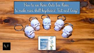 How to use JDiction Resin Crete Eco Resin to make mini skull key chains! Fast and Easy!