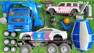Mencari & Merakit Mainan Mobil Polisi, Ambulans, Truk Molen