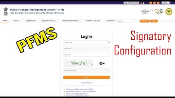 PFMS - Signatory Configuration