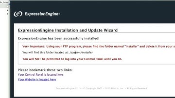 How to Complete the ExpressionEngine Installation Wizard (3-25) DaBrook EE Tutorial