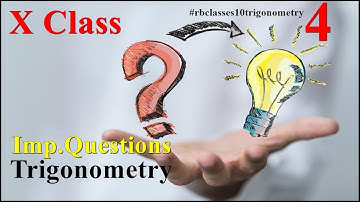 Class 10 Maths Important Questions of Trigonometry Live R B Classes