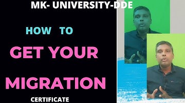 HOW TO GET | YOUR MIGRATION | MK UNIVERSITY- DDE | FULL DETAILS |
