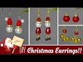 4 DIY Christmas earrings in minute 2019 | How to make Santa, jingle bells,bulb earrings | Beads art