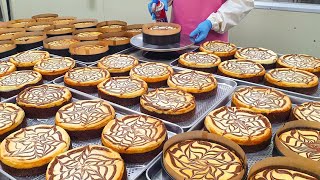 Mass production, cream cheese brownie cake - Korean street food