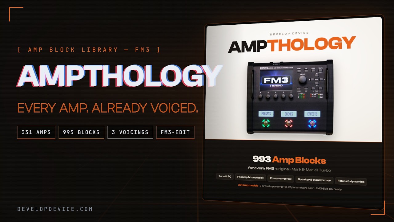AMPTHOLOGY: Amp Block Library for Fractal FM3