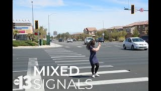 Confusion over mixed signals at Las Vegas intersection