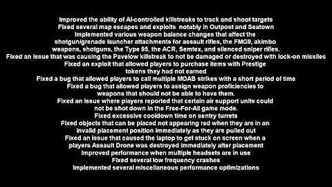 Call of Duty Modern Warfare 3 Wii 02/16/12 Patch Info!