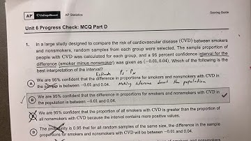 AP Stats Progress Check Unit 6D