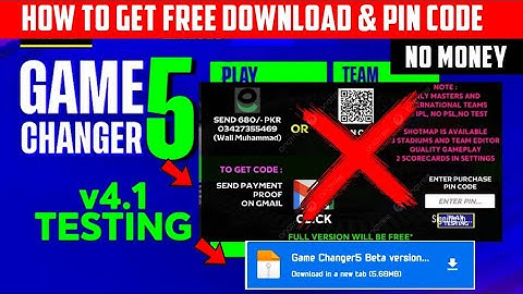 How To Get Free Download Game Changer 5 V.4.1 BETA Version | Game Changer 5 V.4.1 Free Pin Code