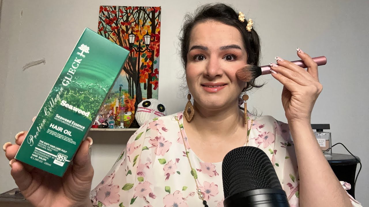 ASMR doing my makeup for sleeping #asmr 