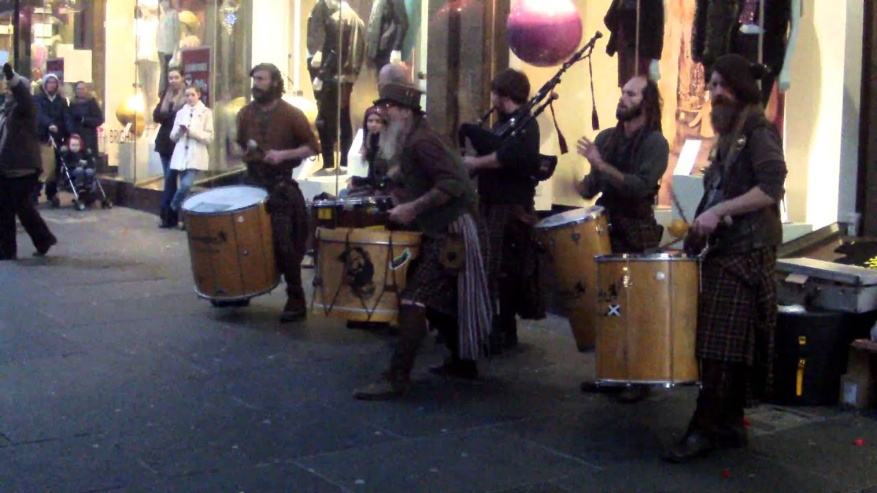 Clanadonia Scottish drummers band Buchanan Street Glasgow Scotland