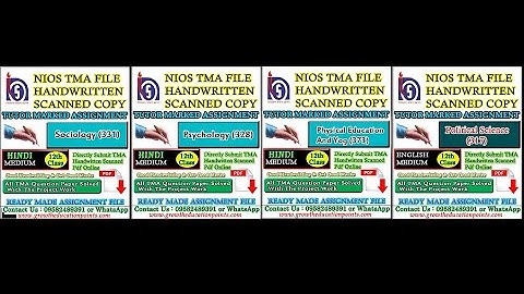 Nios Solved Assignment 2022-23 free Question paper