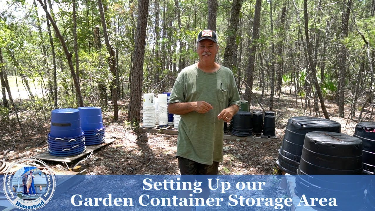 Setting Up Our Garden Container Storage Area Youtube