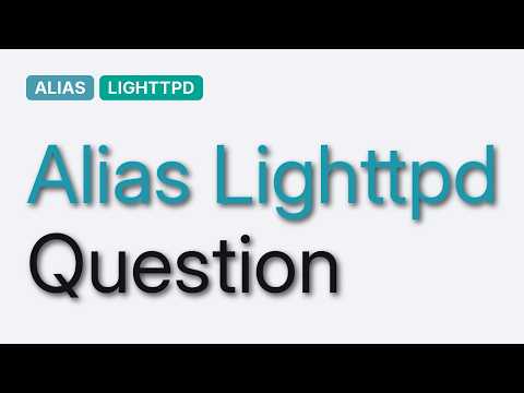 Error in url alias in lighttpd (2 Solutions!!)