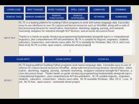 NLP "Natural Language Processing" UI
