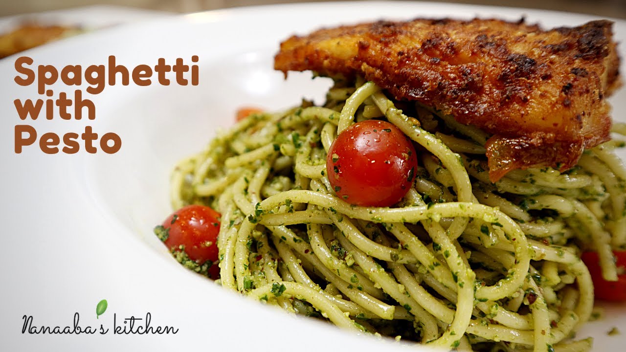 Spaghetti with Pesto Recipe 30 minutes or less quick dinner ideas Simple Pesto Pasta YouTube