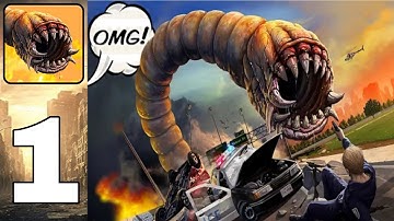 Death Worm - Gameplay Walkthrough Part 1 New Update (Death Worm VS Army)(iOS, Android)
