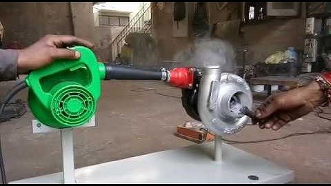 Actual working model of  turbo charger