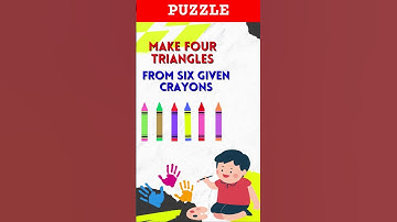 Make 4 Triangles from 6 Crayons 🧠 | Genius Puzzle Challenge