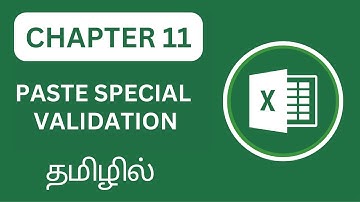 Excel Uncovered Chapter 11: Paste Special Validation in Excel - Tips and Tricks in Tamil