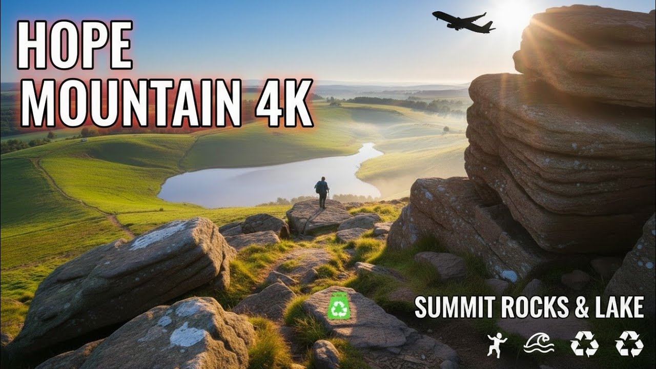 🧗‍♂️ 4K Hope Mountain Summit Rocks & Lake ♻️ Waun-Y-Llyn