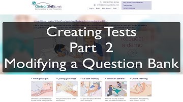 Creating tests part 2 – Modifying a question bank