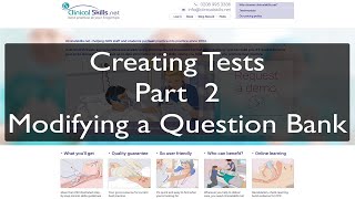 Creating tests part 2 – Modifying a question bank