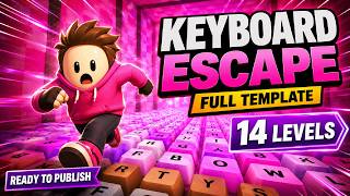 UEFN MAP TEMPLATE – Keyboard Escape | Full 14 Level Map Ready to Publish