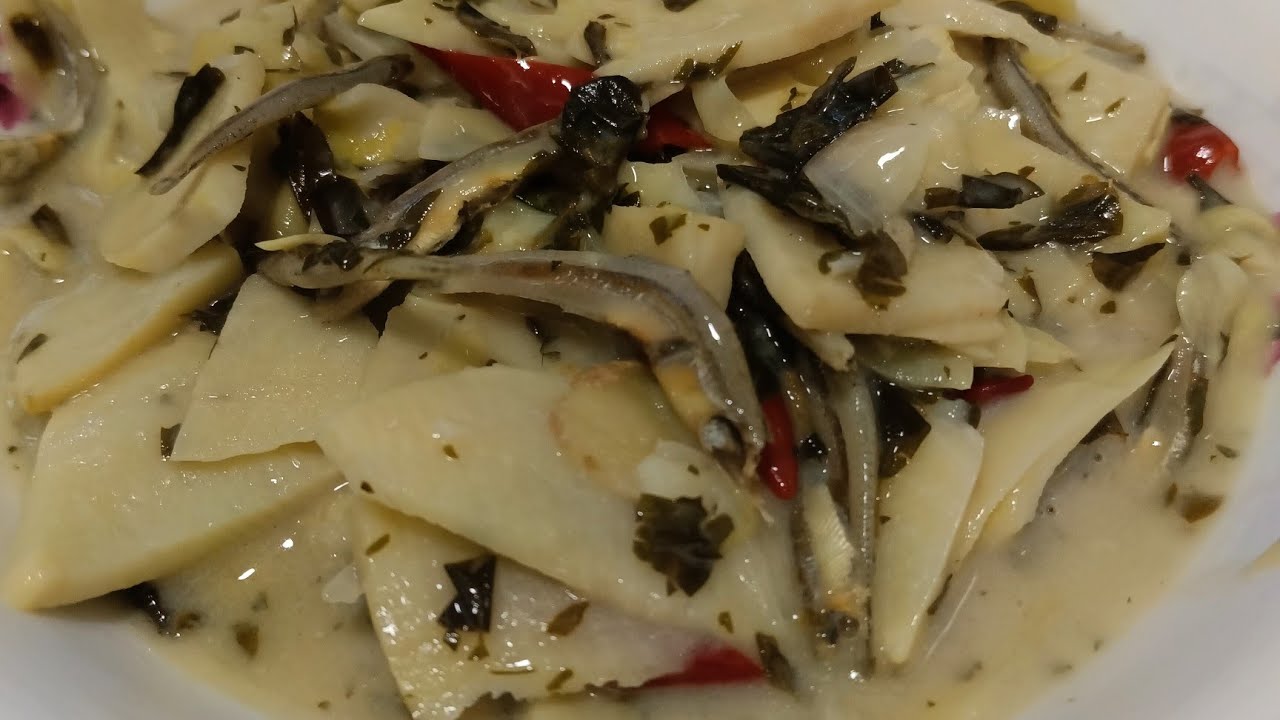 ginataang ubod or labong #pilipinofood #food - YouTube