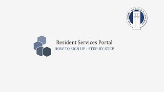 Resident Services Portal - How To Sign Up