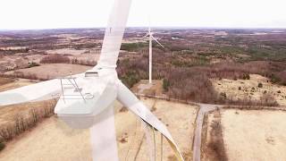 Sickening crash footage of drone's final flight into exploded wind turbine