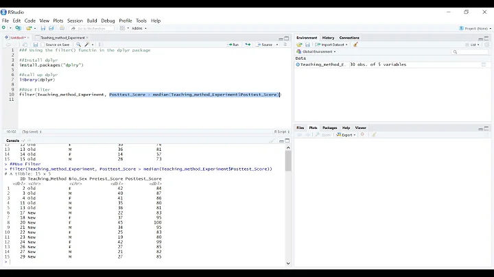 dplry: filter() and select()