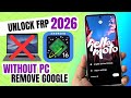 WITHOUT PC 2026 ANDROID 16 Unlock Motorola FRP bypass Account Google Remove Without pc