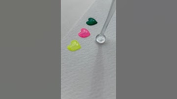 💛💖💚Color mixing and satisfying #love #Shorts #Viral #Trending #Art #Waterdroppart #asmr