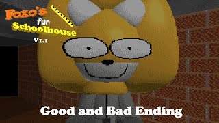 Foxo's Fun Schoolhouse V1.1 Story Mode Gameplay Good and Bad Ending (Baldi's Basics Fangame)